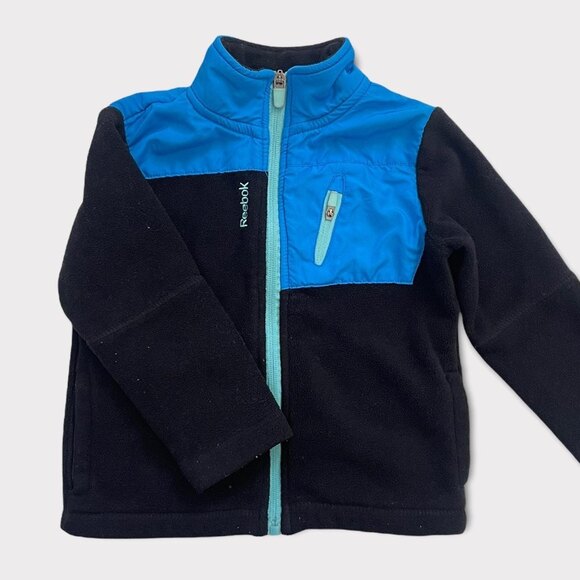 Reebok Other - Baby Boys 2T Reebok Fleece Zip Up Jacket Blue Black Aqua